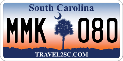 SC license plate MMK080