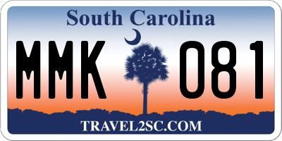 SC license plate MMK081
