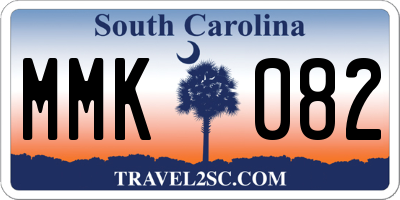 SC license plate MMK082