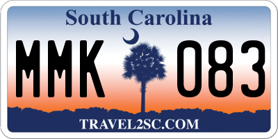 SC license plate MMK083