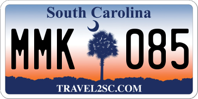 SC license plate MMK085