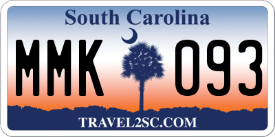 SC license plate MMK093