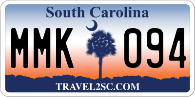 SC license plate MMK094