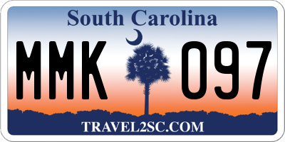 SC license plate MMK097