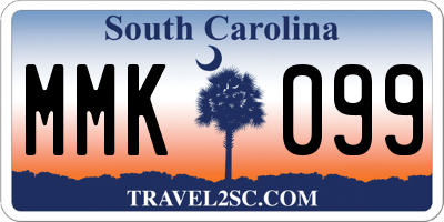 SC license plate MMK099