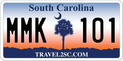 SC license plate MMK101