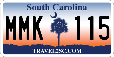 SC license plate MMK115