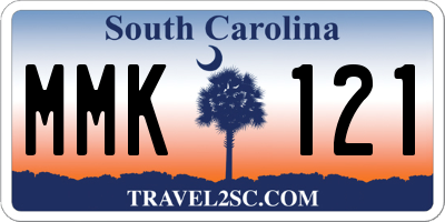 SC license plate MMK121