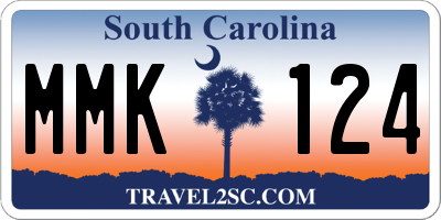 SC license plate MMK124
