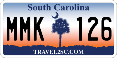 SC license plate MMK126