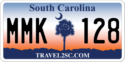 SC license plate MMK128