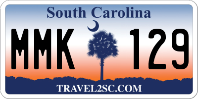 SC license plate MMK129
