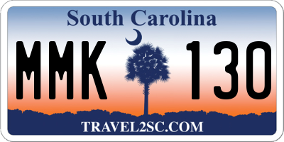 SC license plate MMK130