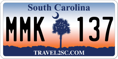 SC license plate MMK137