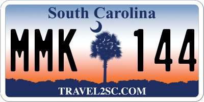 SC license plate MMK144