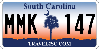 SC license plate MMK147