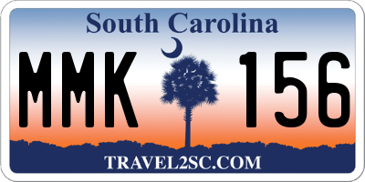 SC license plate MMK156