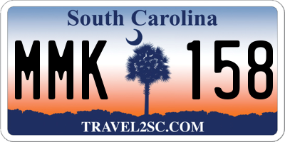 SC license plate MMK158