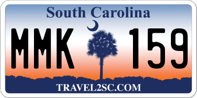 SC license plate MMK159