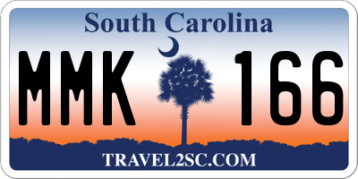 SC license plate MMK166