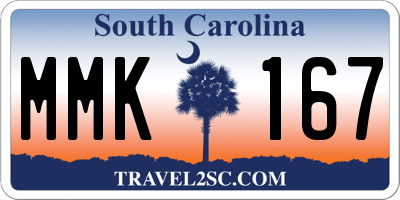 SC license plate MMK167