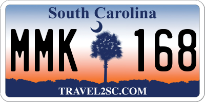 SC license plate MMK168