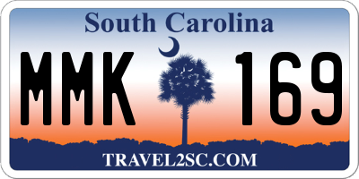 SC license plate MMK169