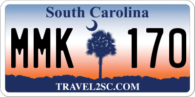 SC license plate MMK170