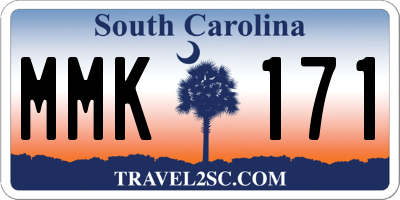 SC license plate MMK171