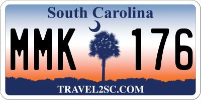SC license plate MMK176