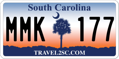 SC license plate MMK177