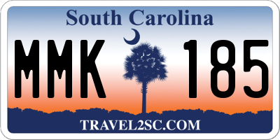SC license plate MMK185