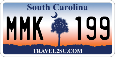SC license plate MMK199