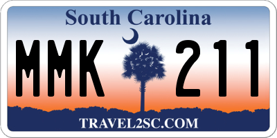 SC license plate MMK211
