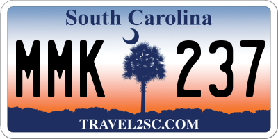 SC license plate MMK237