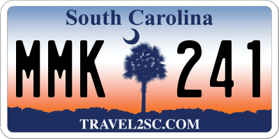 SC license plate MMK241
