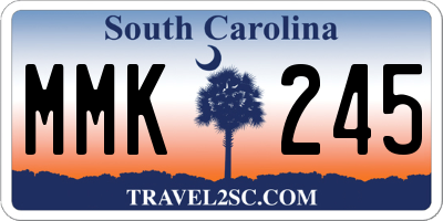 SC license plate MMK245
