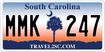 SC license plate MMK247