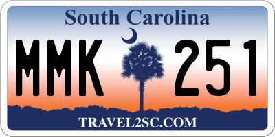SC license plate MMK251