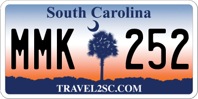 SC license plate MMK252