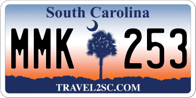 SC license plate MMK253