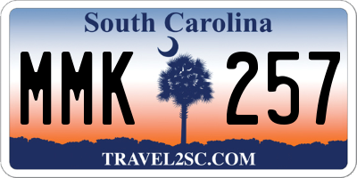 SC license plate MMK257