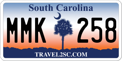 SC license plate MMK258