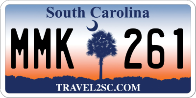 SC license plate MMK261