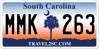 SC license plate MMK263