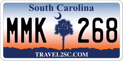 SC license plate MMK268