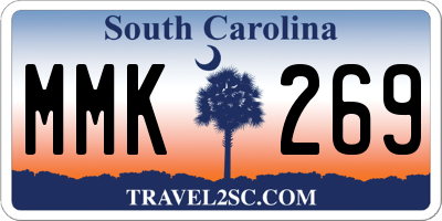 SC license plate MMK269