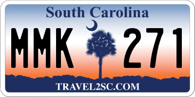 SC license plate MMK271