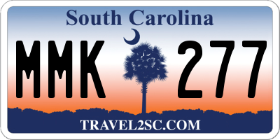 SC license plate MMK277
