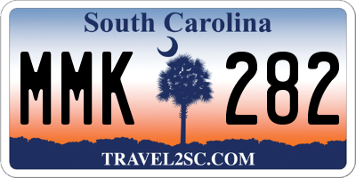 SC license plate MMK282